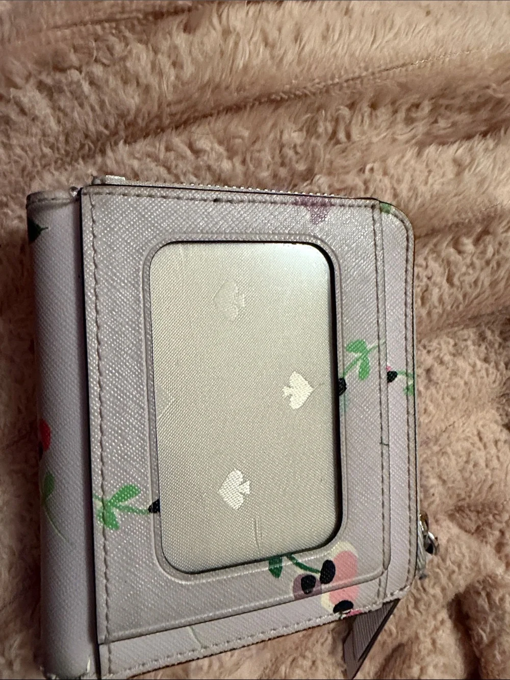 kate spade New York Pastel Floral Zip Card Holder